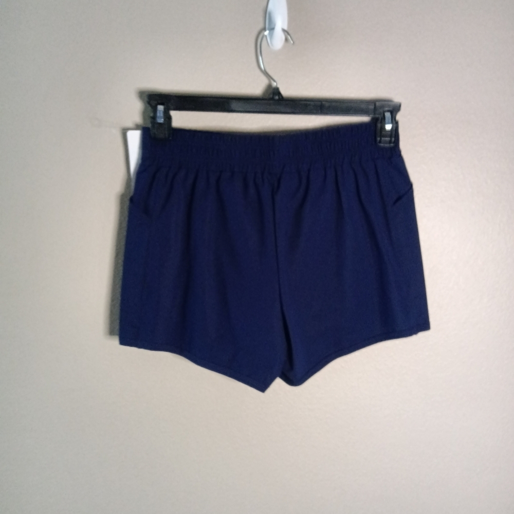 Sofibella UV Staples 3" Short 2017 Navy Blue Pockets Elastic Waistband Sz S NWT - Picture 5 of 8